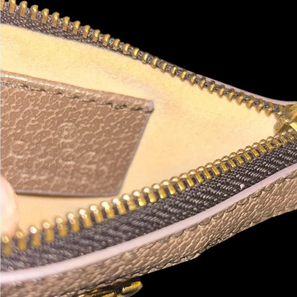 Gucci Jumbo GG Coin Case Wallet Brown without Keyring W12×H7.5cm 671722 Italy - Picture 4 of 4